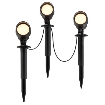 Brilliant - Sada 3x LED vonkajších svietidiel KAMARA LED/8,5W/230V IP44, čierna