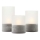 Brilliant - Sada 3× LED sviečok BOUGIE LED/2×AA IP44 sivá/biela