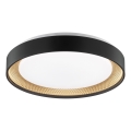 Brilliant - Stmievané stropné LED svietidlo WALDO LED/24W/230V 3000–6500K priemer 38,5 cm čierne/zlaté + diaľkové ovládanie