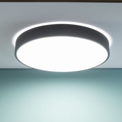 Brilliant - LED stmievateľné stropné svietidlo SLIMLINE LED/60W/230V 3000-6500K pr. 49 cm čierne + diaľkové ovládanie