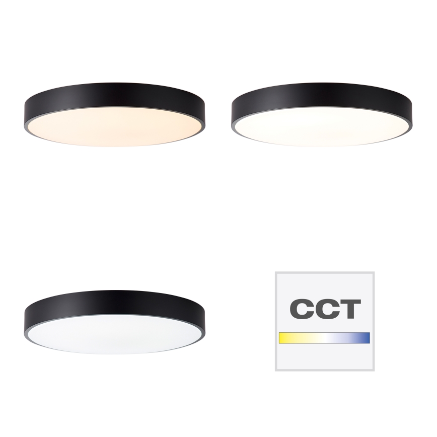 Brilliant - LED stmievateľné stropné svietidlo SLIMLINE LED/60W/230V 3000-6500K pr. 49 cm čierne + diaľkové ovládanie