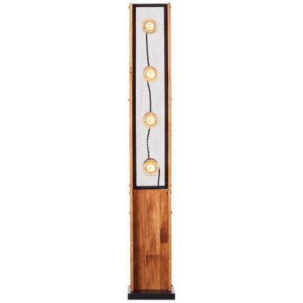 Brilliant - Stojacia lampa CALANDRA 4xE27/42W/230V borovica