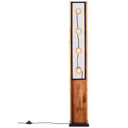 Brilliant - Stojacia lampa CALANDRA 4xE27/42W/230V borovica