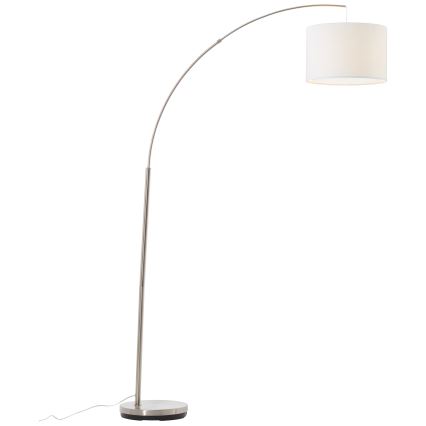 Brilliant - stojacia lampa CLARIE 1xE27/60W/230V matný chróm/biela