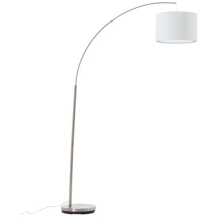 Brilliant - stojacia lampa CLARIE 1xE27/60W/230V matný chróm/biela