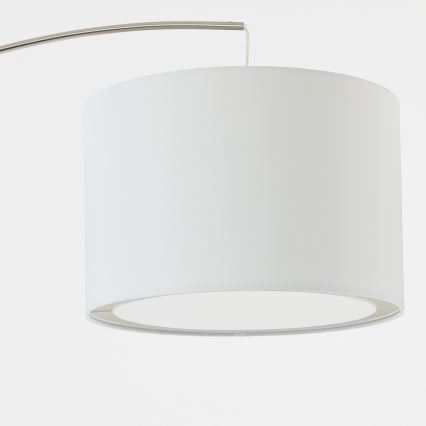 Brilliant - stojacia lampa CLARIE 1xE27/60W/230V matný chróm/biela
