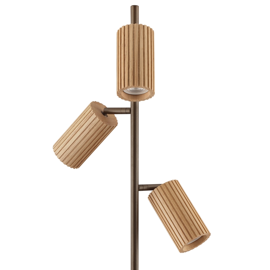 Brilliant - Stojacia lampa LAKEWOOD 3xGU10/10W/230V hnedá