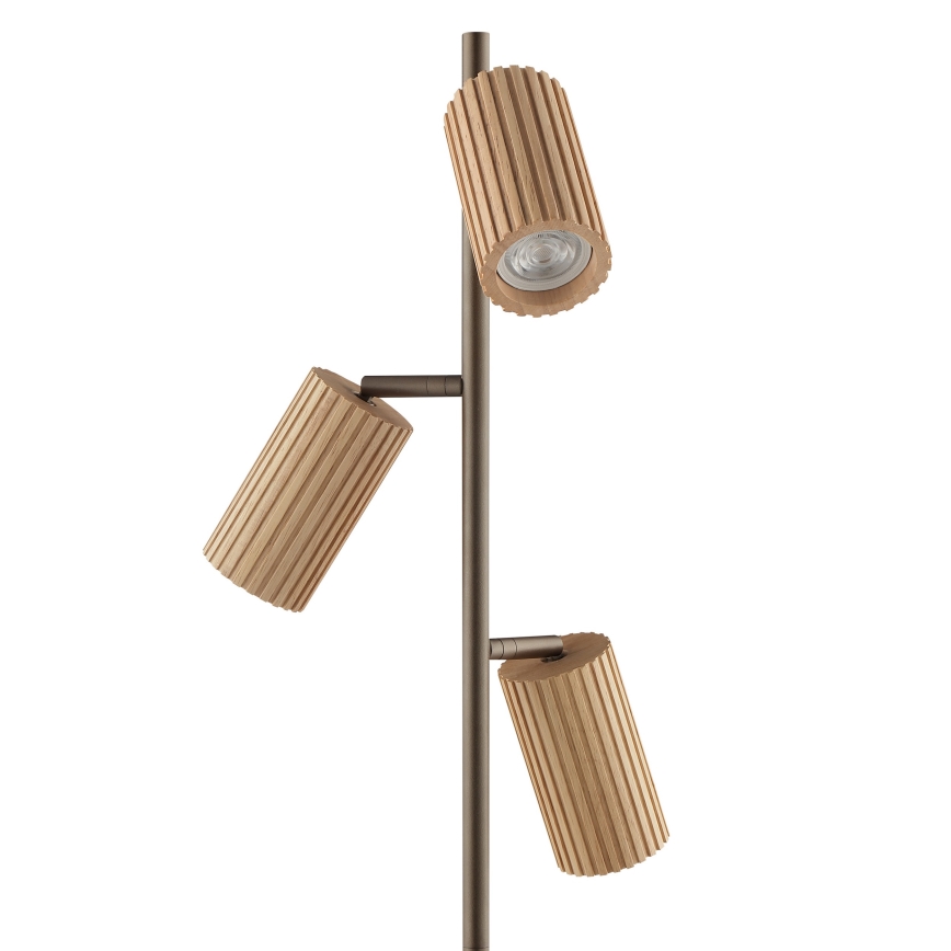 Brilliant - Stojacia lampa LAKEWOOD 3xGU10/10W/230V hnedá