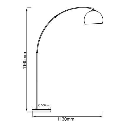 Brilliant - Stojacia lampa VESSA 1xE27/60W/230V lesklý chróm/biela