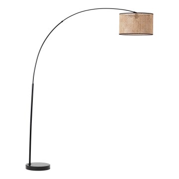 Brilliant - Stojacia lampa WILEY 1xE27/60W/230V čierna/béžová