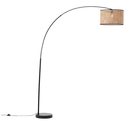 Brilliant - Stojacia lampa WILEY 1xE27/60W/230V čierna/béžová