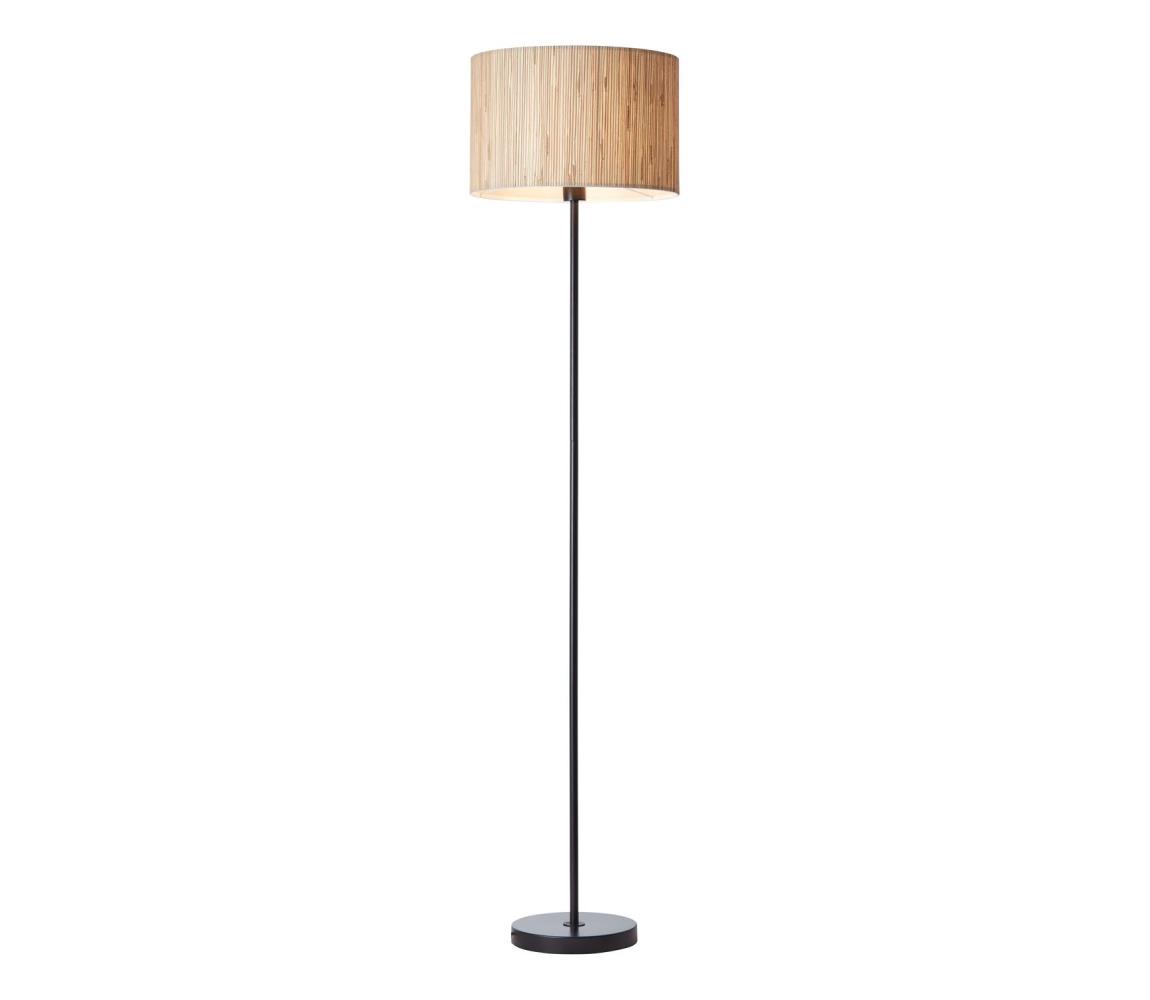 Brilliant - Stojacia lampa WIMEA 1xE27/52W/230V čierna/béžová 93108/76