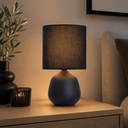 Brilliant - Stolná lampa AUREA 1xE14/20W/230V čierna