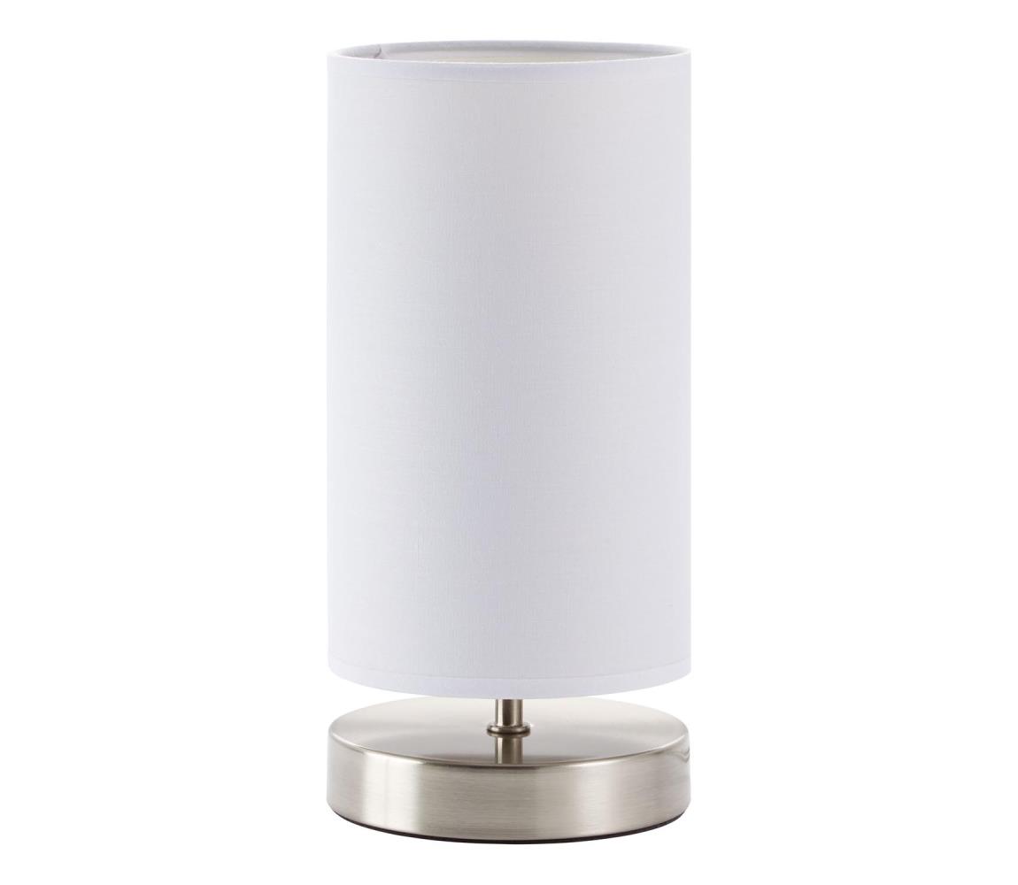 Brilliant - Stolná lampa CLARIE 1xE14/40W/230V matný chróm/biela 13247/05