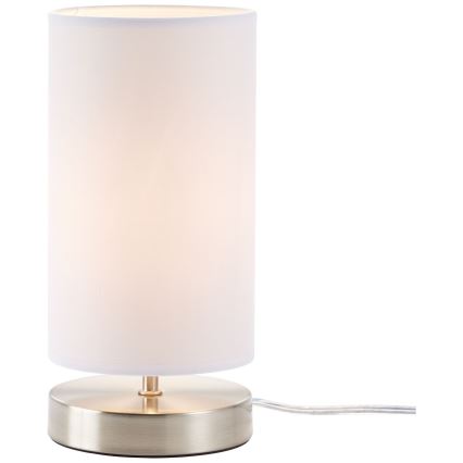 Brilliant - Stolná lampa CLARIE 1xE14/40W/230V matný chróm/biela