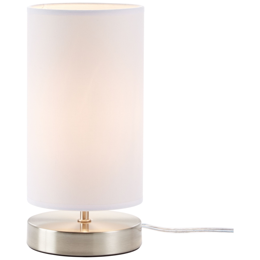 Brilliant - Stolná lampa CLARIE 1xE14/40W/230V matný chróm/biela