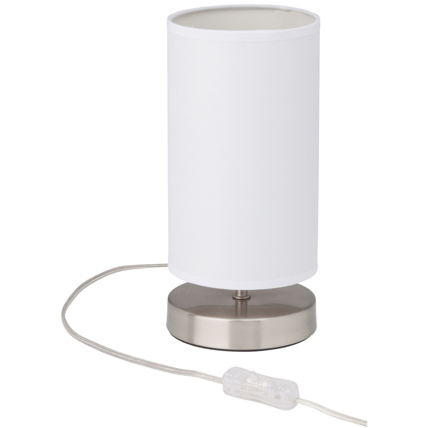 Brilliant - Stolná lampa CLARIE 1xE14/40W/230V matný chróm/biela