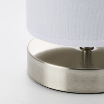 Brilliant - Stolná lampa CLARIE 1xE14/40W/230V matný chróm/biela