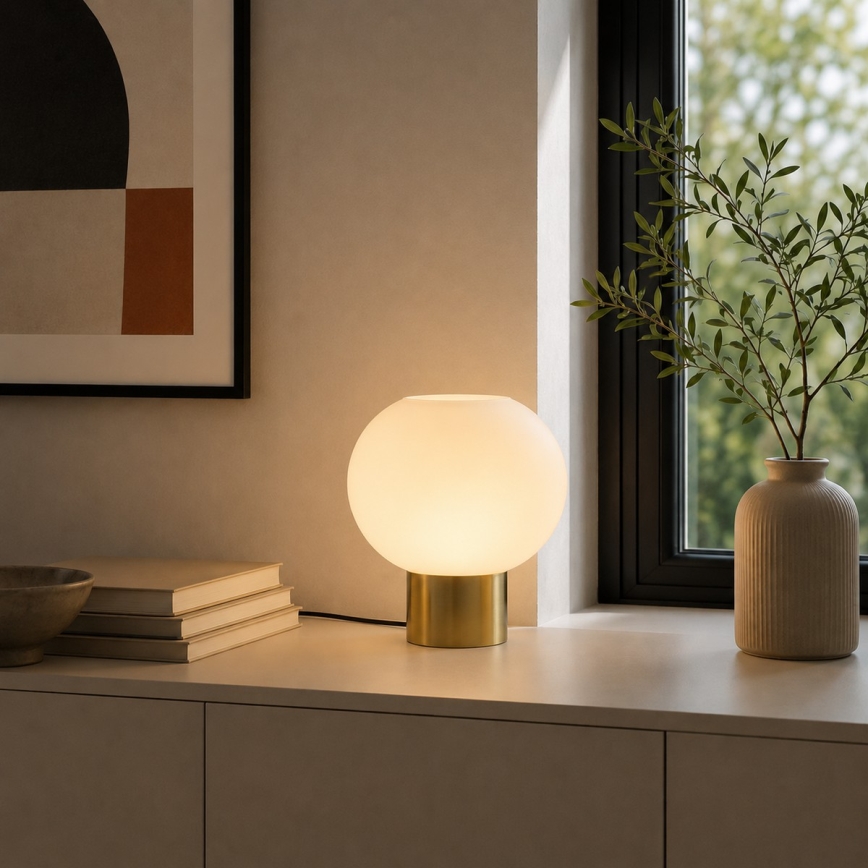 Brilliant - Stolná lampa FANNY 1xE27/20W/230V mosadz
