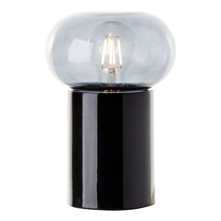 Brilliant - Stolná lampa KNUT 1xE27/25W/230V čierna/číra