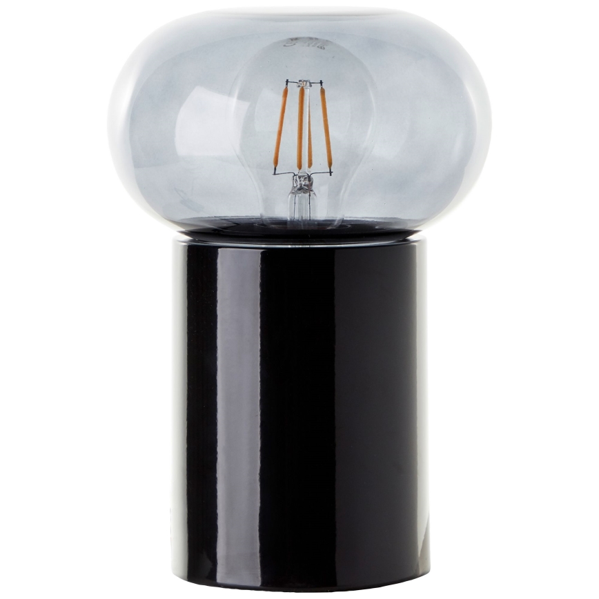 Brilliant - Stolná lampa KNUT 1xE27/25W/230V čierna/číra