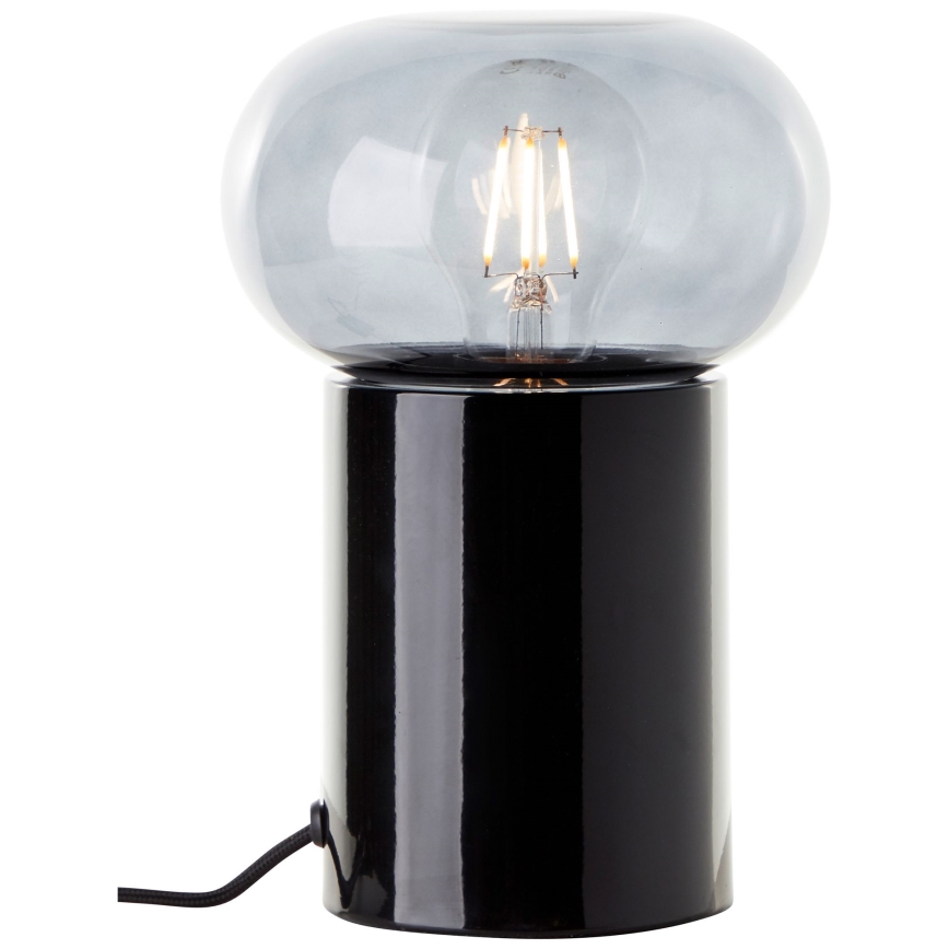 Brilliant - Stolná lampa KNUT 1xE27/25W/230V čierna/číra