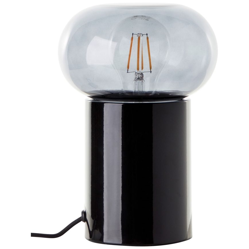 Brilliant - Stolná lampa KNUT 1xE27/25W/230V čierna/číra