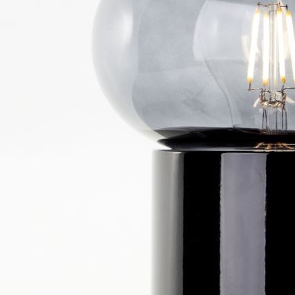 Brilliant - Stolná lampa KNUT 1xE27/25W/230V čierna/číra