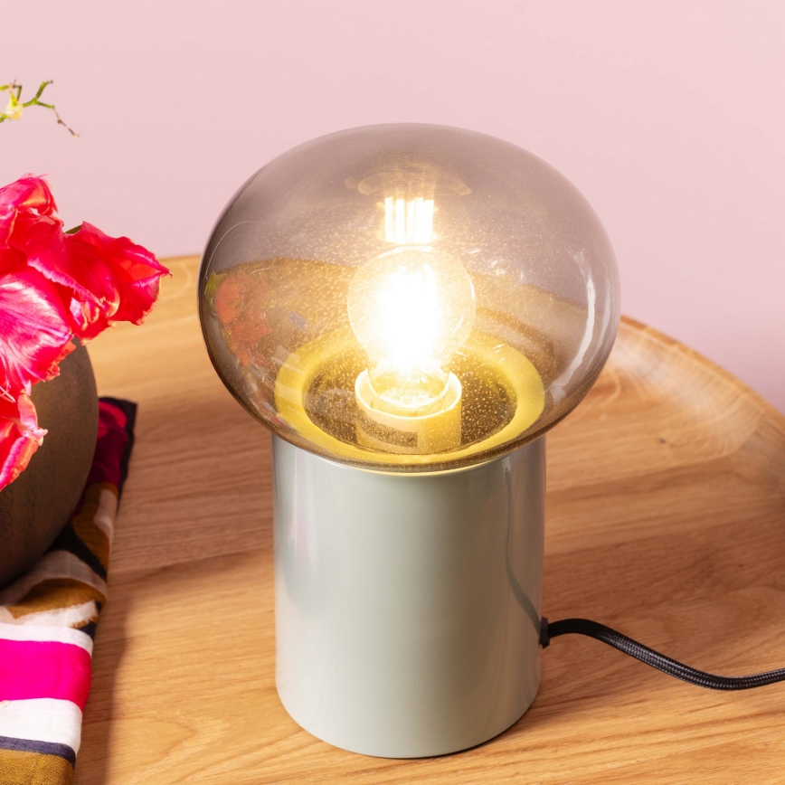 Brilliant - Stolná lampa KNUT 1xE27/25W/230V zelená/číra