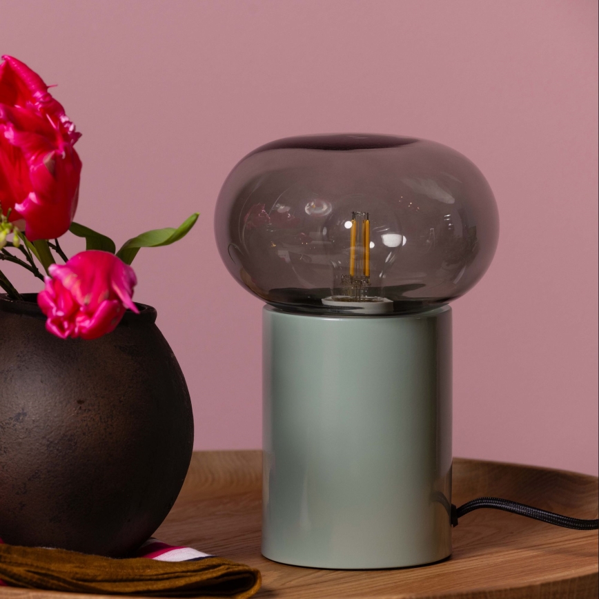 Brilliant - Stolná lampa KNUT 1xE27/25W/230V zelená/číra