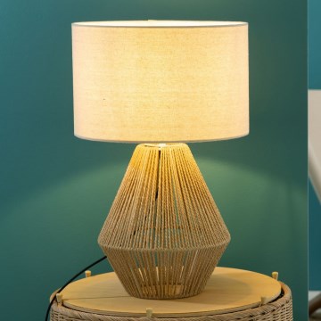 Brilliant - Stolná lampa LARAINE 1xE27/42W/230V béžová
