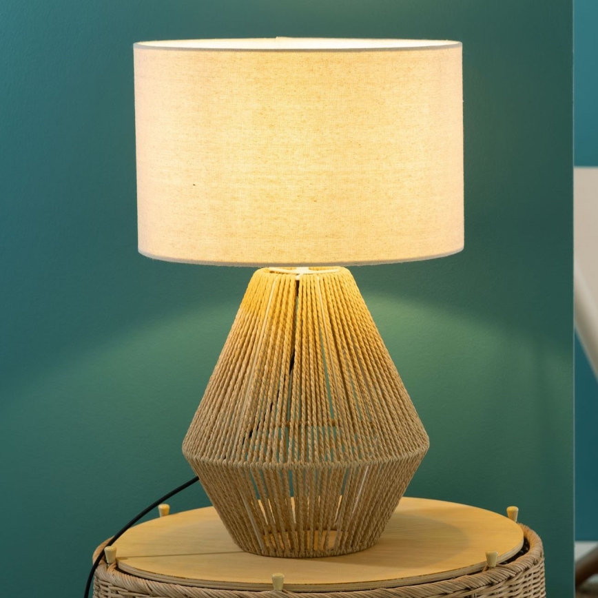 Brilliant - Stolná lampa LARAINE 1xE27/42W/230V béžová