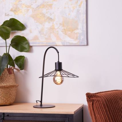 Brilliant - Stolná lampa LEIKA 1xE27/52W/230V čierna