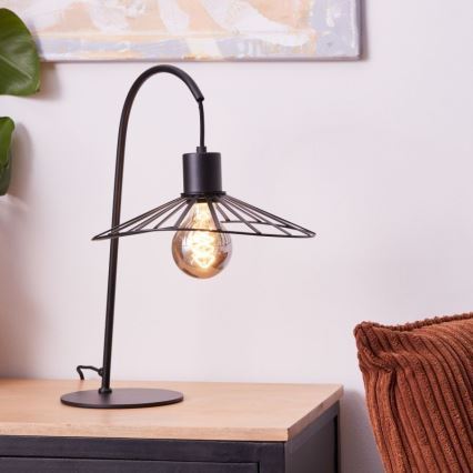 Brilliant - Stolná lampa LEIKA 1xE27/52W/230V čierna