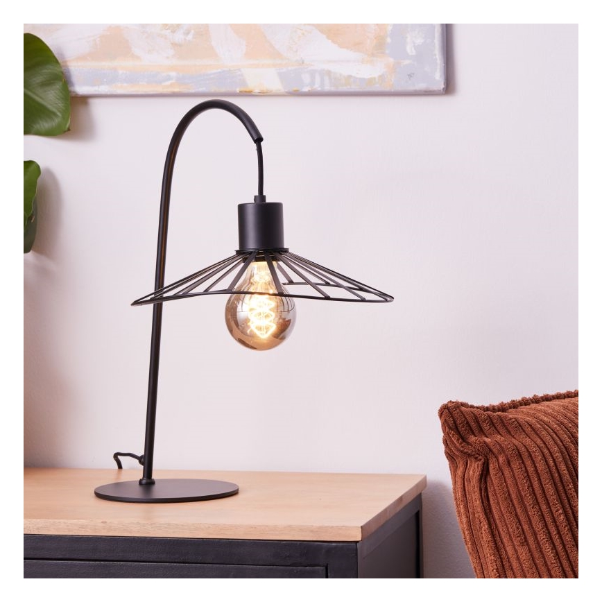 Brilliant - Stolná lampa LEIKA 1xE27/52W/230V čierna