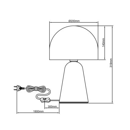 Brilliant - Stolná lampa NALAM 1xE14/40W/230V béžová