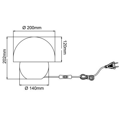 Brilliant - Stolná lampa NALAM 1xE14/40W/230V šedá/jaseň