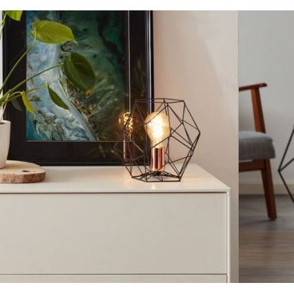 Brilliant - Stolná lampa SYNERGY 1xE27/60W/230V čierna/meď