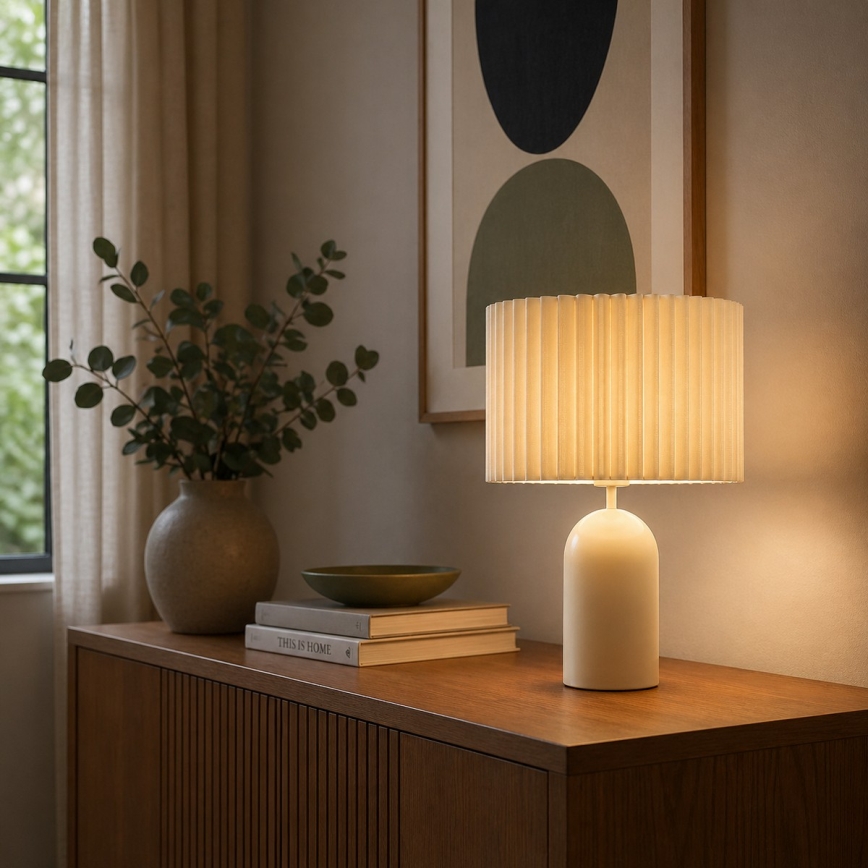 Brilliant - Stolná lampa VELIN 1xE27/20W/230V krémová