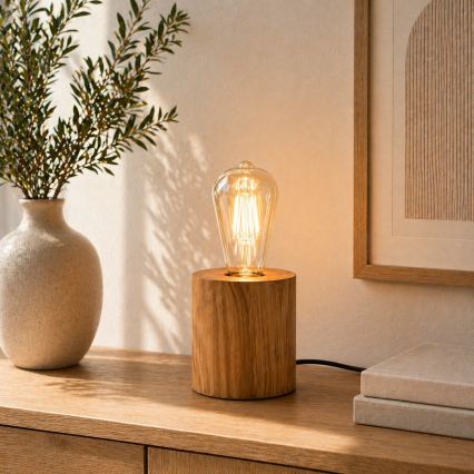 Brilliant - Stolná lampa WOODRA 1xE27/20W/230V borovica