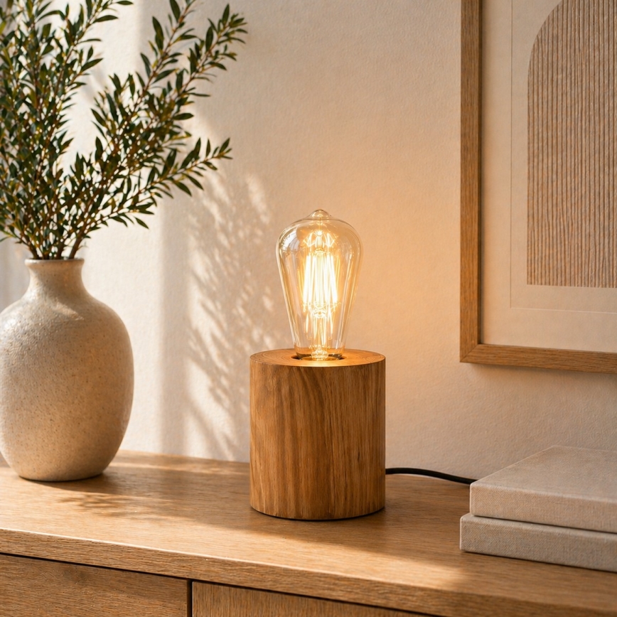 Brilliant - Stolná lampa WOODRA 1xE27/20W/230V borovica
