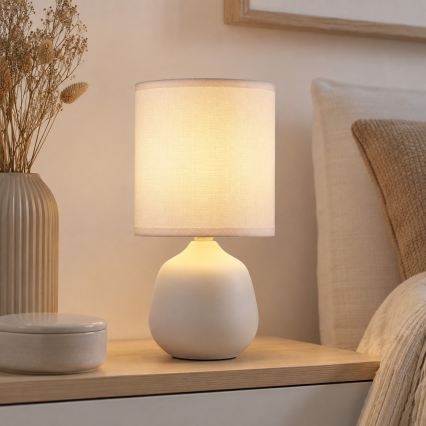 Brilliant - Stolová lampa AUREA 1xE14/20W/230V biela