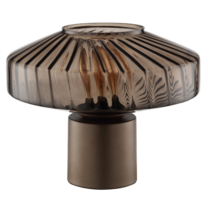 Brilliant - Stolová lampa LYN 1xE27/20W/230V hnedá/dymová hnedá