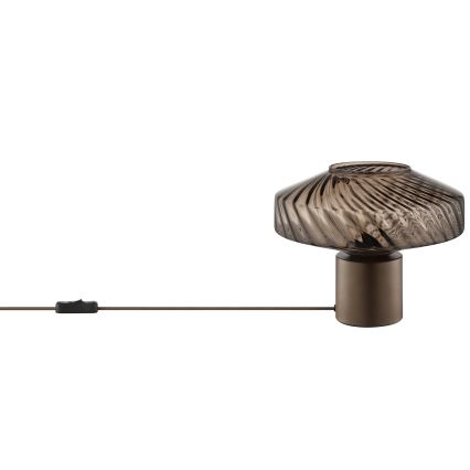Brilliant - Stolová lampa LYN 1xE27/20W/230V hnedá/dymová hnedá