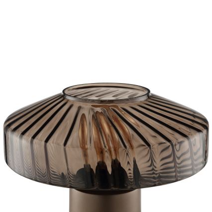 Brilliant - Stolová lampa LYN 1xE27/20W/230V hnedá/dymová hnedá