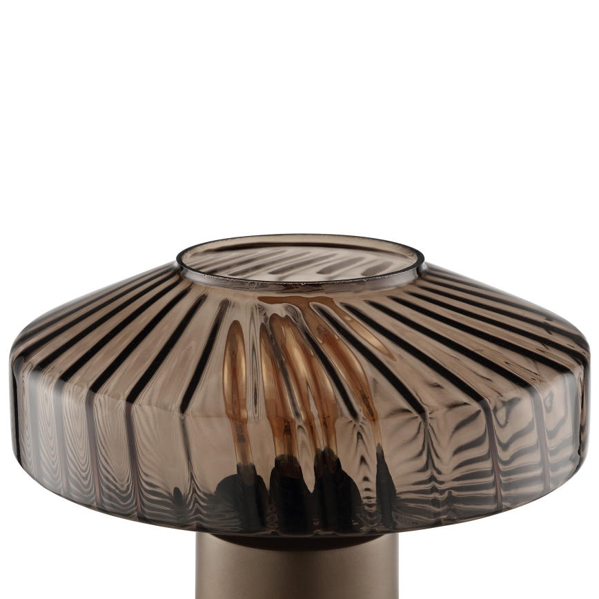 Brilliant - Stolová lampa LYN 1xE27/20W/230V hnedá/dymová hnedá