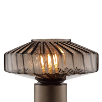 Brilliant - Stolová lampa LYN 1xE27/20W/230V hnedá/dymová hnedá