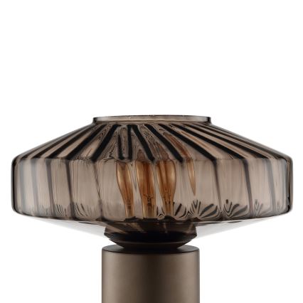 Brilliant - Stolová lampa LYN 1xE27/20W/230V hnedá/dymová hnedá
