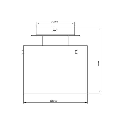 Brilliant - Stropné svietidlo BETH 1xE27/60W/230V Ø 20 cm čierna/dymová