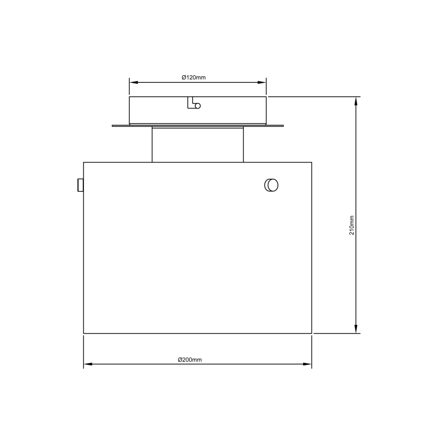 Brilliant - Stropné svietidlo BETH 1xE27/60W/230V Ø 20 cm čierna/dymová